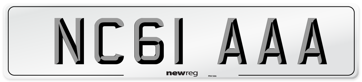 NC61 AAA Number Plate from New Reg